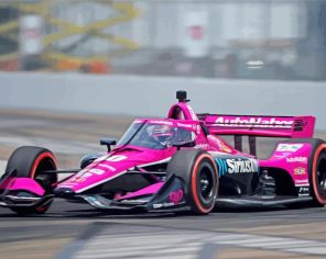 Pink Race Car Paint By Numbers