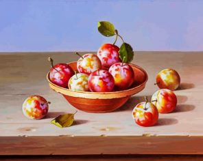 Plums In Bowl Paint By Numbers