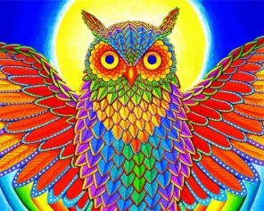 Artistic Owl Paint By Numbers