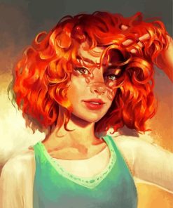 Red Hair Girl Paint By Numbers