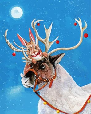 Artistic Reindeer Paint By Numbers