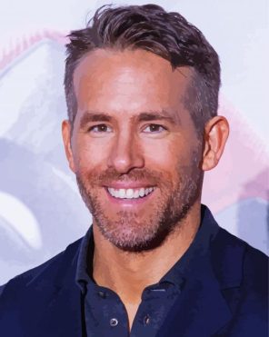 Smiling Ryan Reynolds Paint By Numbers