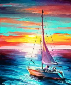 Sail Boat Sunset Paint By Numbers