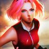 Sakura Haruno Anime Paint By Numbers