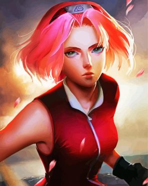 Sakura Haruno Anime Paint By Numbers