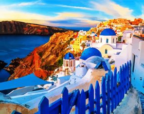 Thira Seascape Paint By Numbers