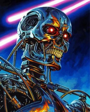 Terminator Robot Paint By Numbers