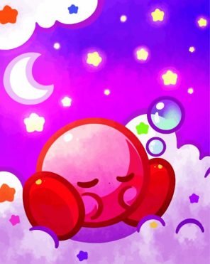 Sleepy Kirby Paint By Numbers