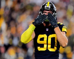 T.J Watt Steelers Paint By Numbers