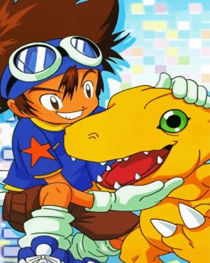 Agumon Anime Paint By Numbers