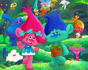 Trolls Animation Paint By Numbers