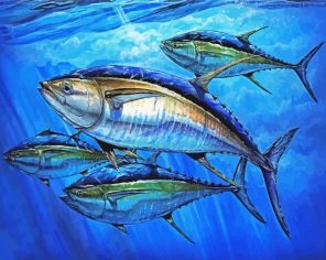 Tuna Underwater Paint By Numbers