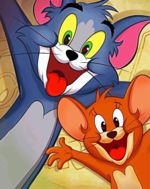 Tom And Jerry Cartoon Paint By Numbers