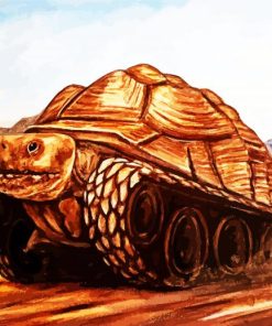 Brown Turtle Paint By Numbers