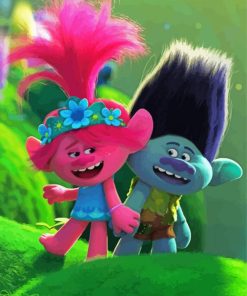 Trolls Cartoon Paint By Numbers