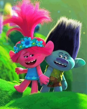 Trolls Cartoon Paint By Numbers