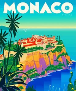 Monaco Poster Paint By Numbers