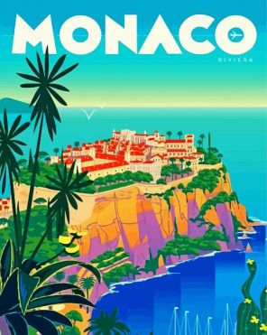 Monaco Poster Paint By Numbers