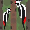 Artisic Woodepeckers Paint By Numbers