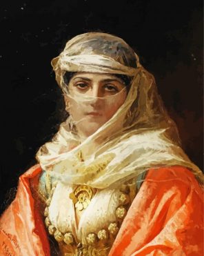 Aeshtetic Moorish Lady Paint By Numbers