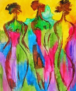 Abstract Afro Sisters Paint By Numbers