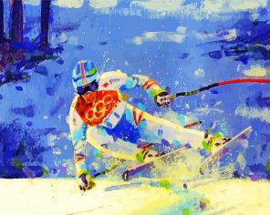 Artistic Skier Paint By Numbers