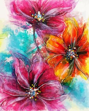 Abstract Flowers Paint By Numbers