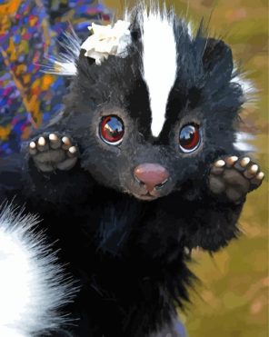 Skunk Animal Paint By Numbers