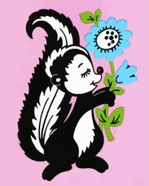 Cute Skunk Art Paint By Numbers