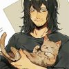 Aizawa With Cat Paint By Numbers