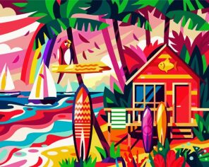 Aesthetic Beach Paint By Numbers