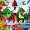 Colred Birdhouse Paint By Numbers