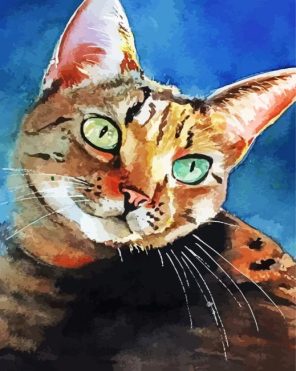 Aesthetic Brown Cat Paint By Numbers