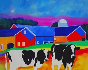 Aesthetic Cows Paint By Numbers