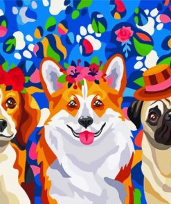 Cute Dogs Paint By Numbers