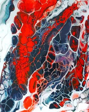 Red Geode Stoon Paint By Numbers