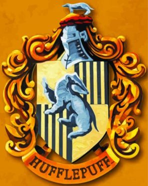 Hufflepuff Wizard Logo Paint By Numbers