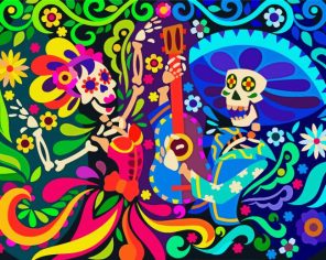 Mexican Skulls Paint By Numbers