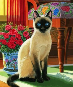 Aesthetic Siamese Cat Paint By Numbers