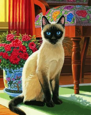 Aesthetic Siamese Cat Paint By Numbers