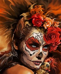 Skull Woman Paint By Numbers