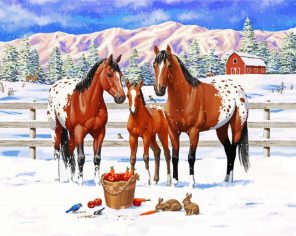 Horses Family Paint By Numbers