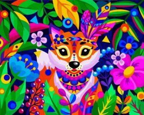 Colorful Fox Paint By Numbers