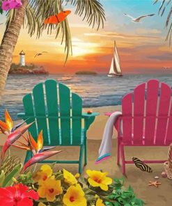 Seaside Chairs Paint By Numbers