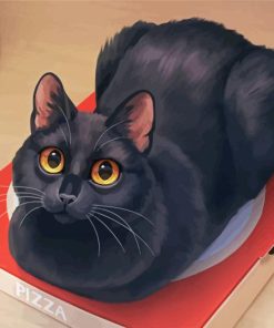 Cute Black Cat Paint By Numbers