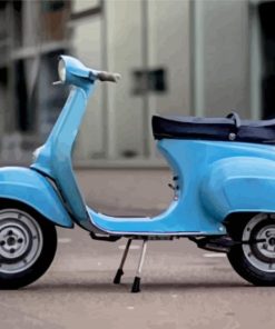 Blue Scooter Paint By Numbers