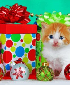 Christmas Kitty Paint By Numbers