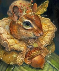 Elegent Squirrel Paint By Numbers