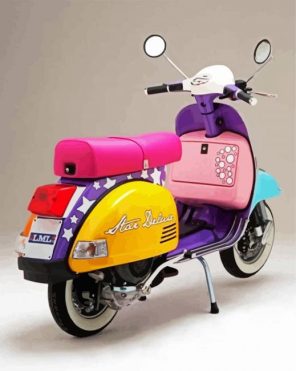 Colorful Scooter Paint By Numbers