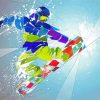 Snowboarder Paint By Numbers